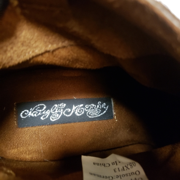 NAUGHTY MONKEY SUEDE HIDDEN HEEL WEDGE WESTERN STYLE ANKLE BOOT/SZ.8/SNWOT - Picture 6 of 12